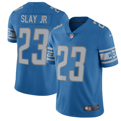 2019 Men Detroit Lions #23 Slay Jr blue Nike Vapor Untouchable Limited NFL Jersey style 2